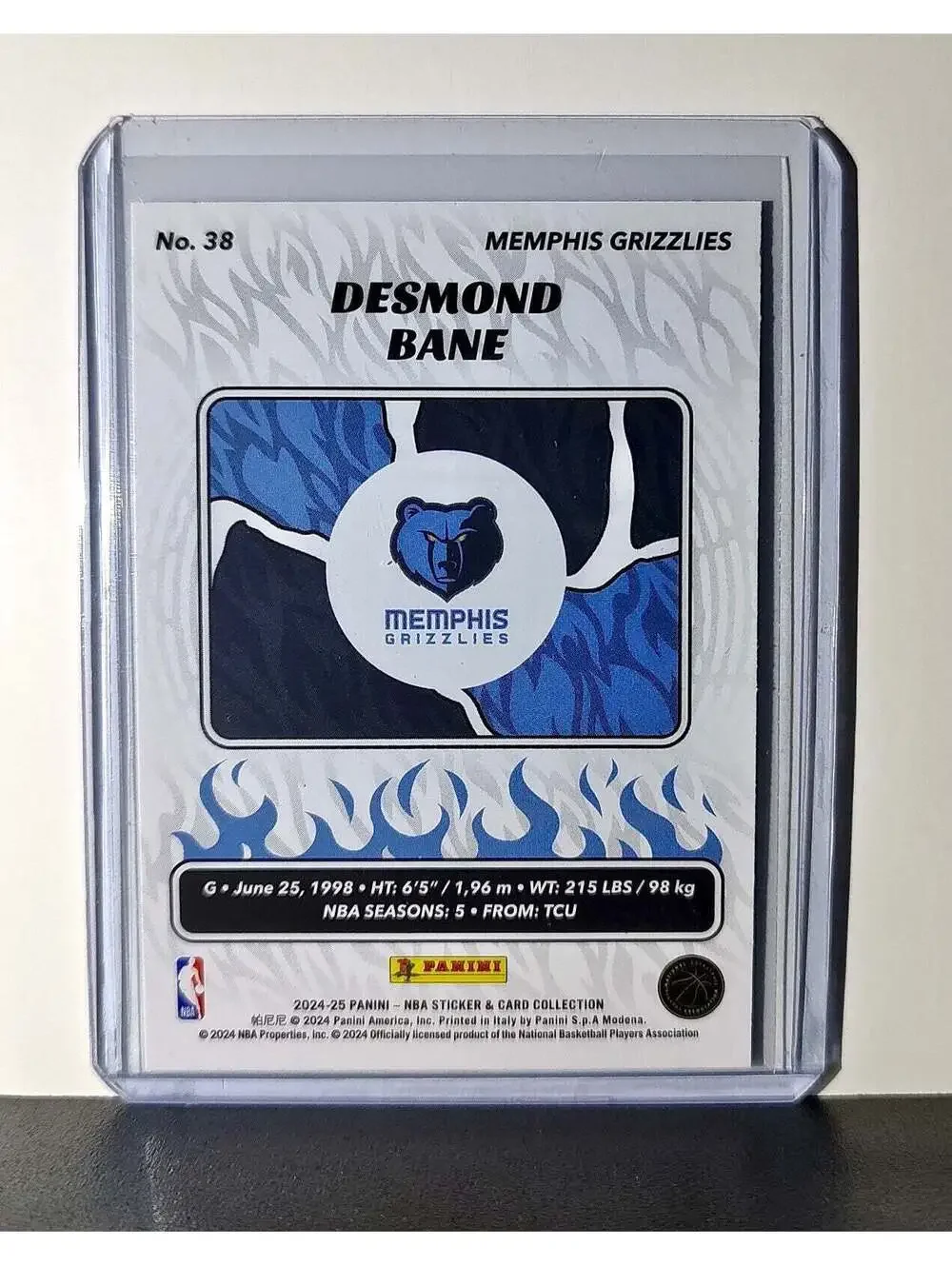 Desmond Bane 2024-25 Panini NBA #38 Foil Sticker Card Memphis Grizzlies